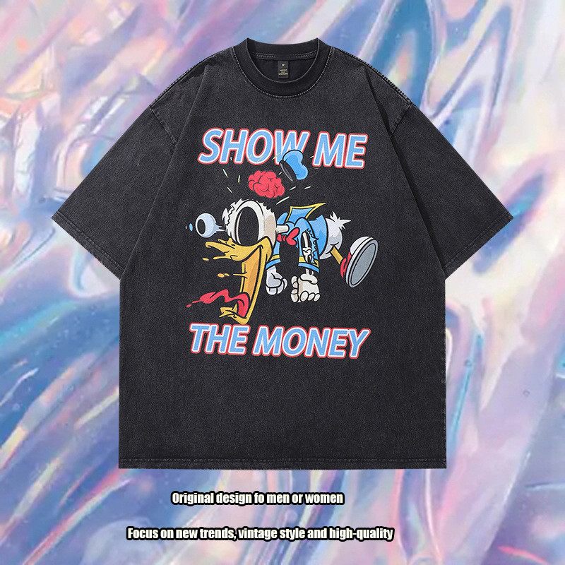 Kaos Pria Original  TKPA China-Chic gaya kareton kartun dicetak pencinta dengan pendek yang bisa dic