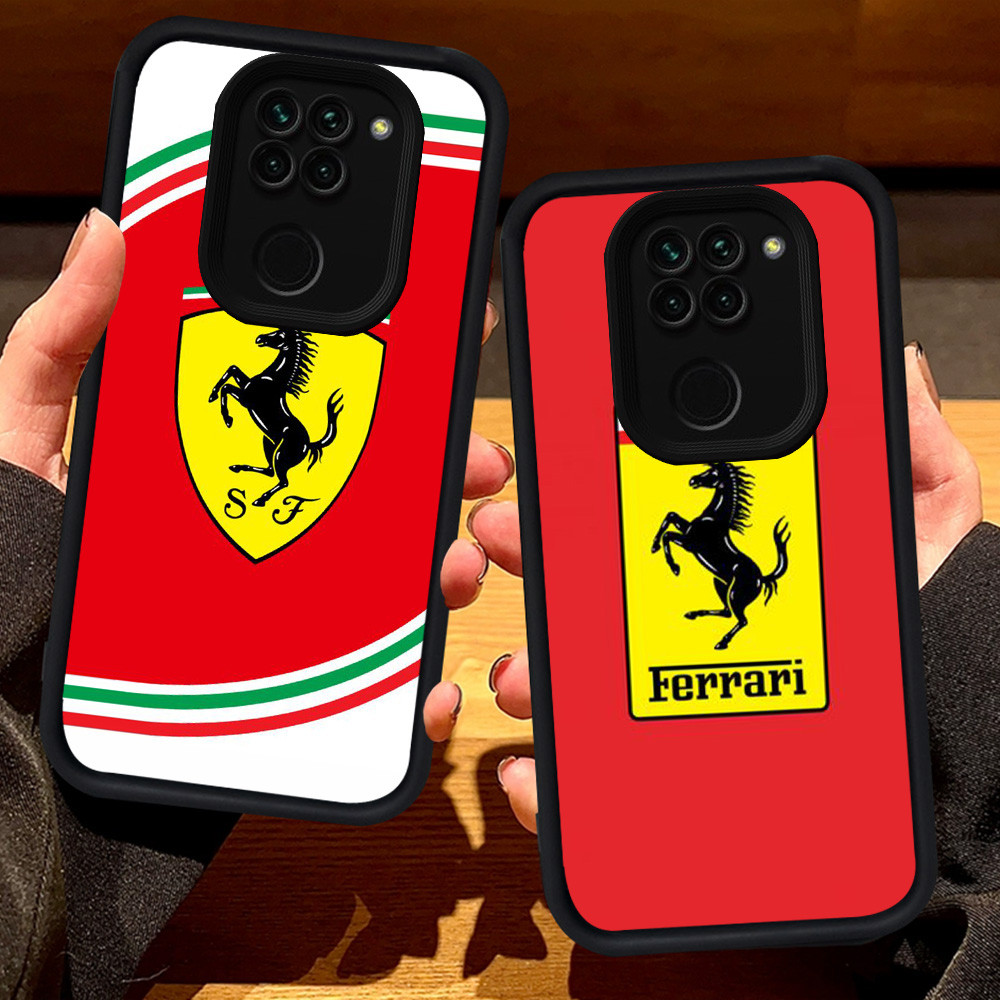 S43 Ferrari Casing untuk Xiaomi Redmi Note 9 9S 8 Pro Max hitam