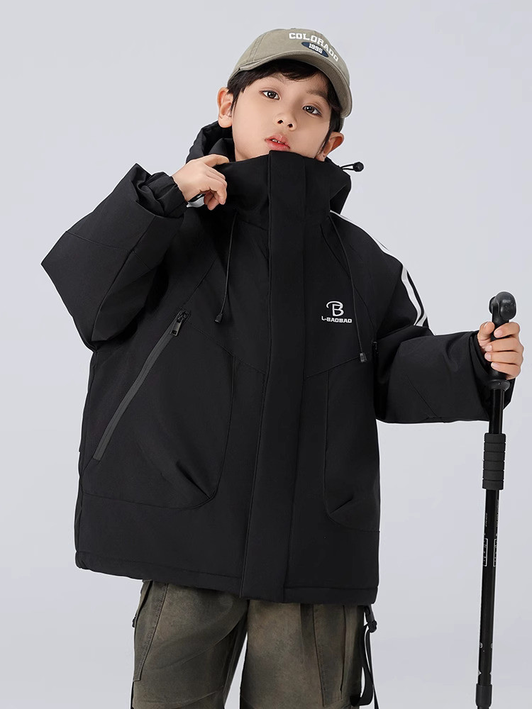 Anak besar baju plush 2024 anak laki-laki baru anak-anak oceanic 3-in-1 rompi musim dingin jaket 8 t
