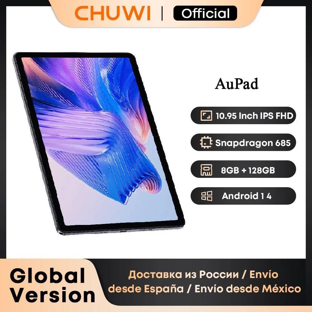 CHUWI AuPad Snapdragon 685 Octa-core Layar FHD 0.95 inci 8GB DDR4 28GB ROM 4G LTE GPS Android 4 Tabl
