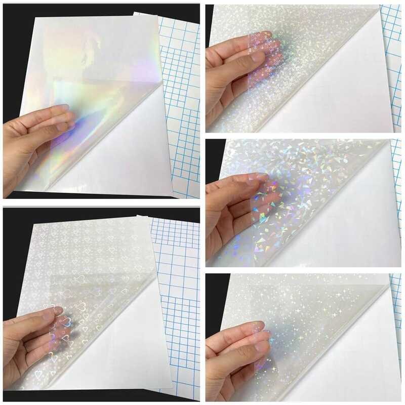 

Lembar 10 15 Gaya Film Laminasi Holografik Transparan A4 Stiker Vinyl Tahan Air yang Dapat Dilekatka