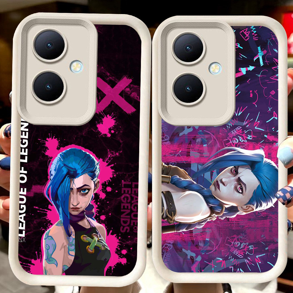 H39 Jinx ll Arcane Putih Casing untuk OPPO Reno 10 11 8T 11F 13F Pro 5G