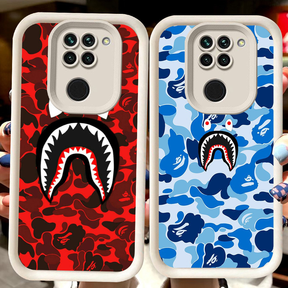 H118 Bape Shark Putih Casing untuk Xiaomi Redmi Note 9 8 9S Pro Max