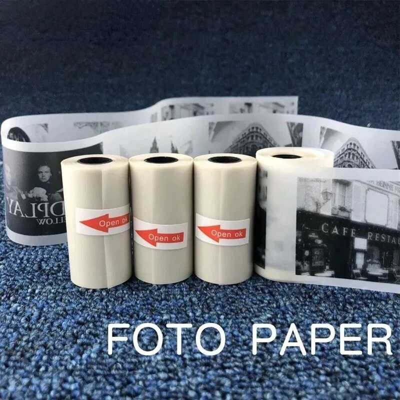 

Transparan Kertas Self-Adhesive, 57x25mm Digunakan Untuk Printer Mikro Thermal Kertas Cetak Foto Sel