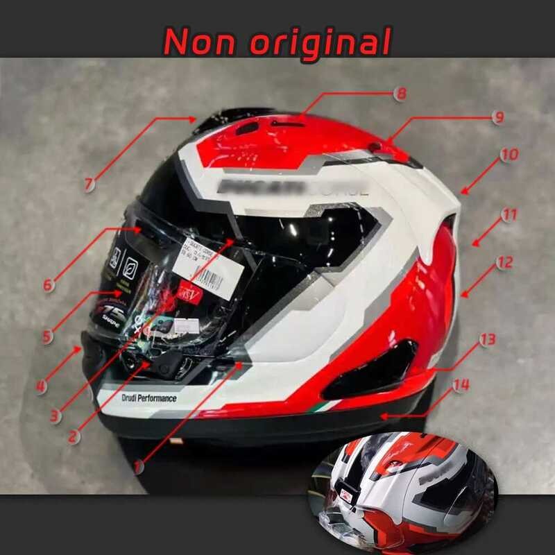 Ventilasi Penutup Helm Sepeda Motor Ventilasi Depan Jalan Untuk Arai RX7X ducati v5