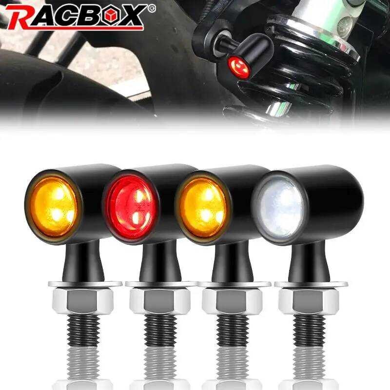 Sein Lampu LED Mini Aluminium untuk Sepeda Motor Lampu Rem Lampu DRL Lampu Indikator Berkedip untuk