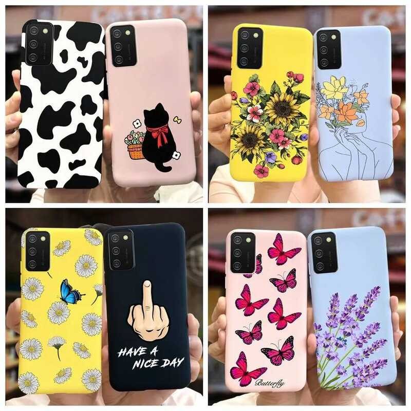 Silikon Casing Galaxy Fashion Lucu Lembut Penutup Belakang untuk Samsung A03s A 03 s A037F Casing Te