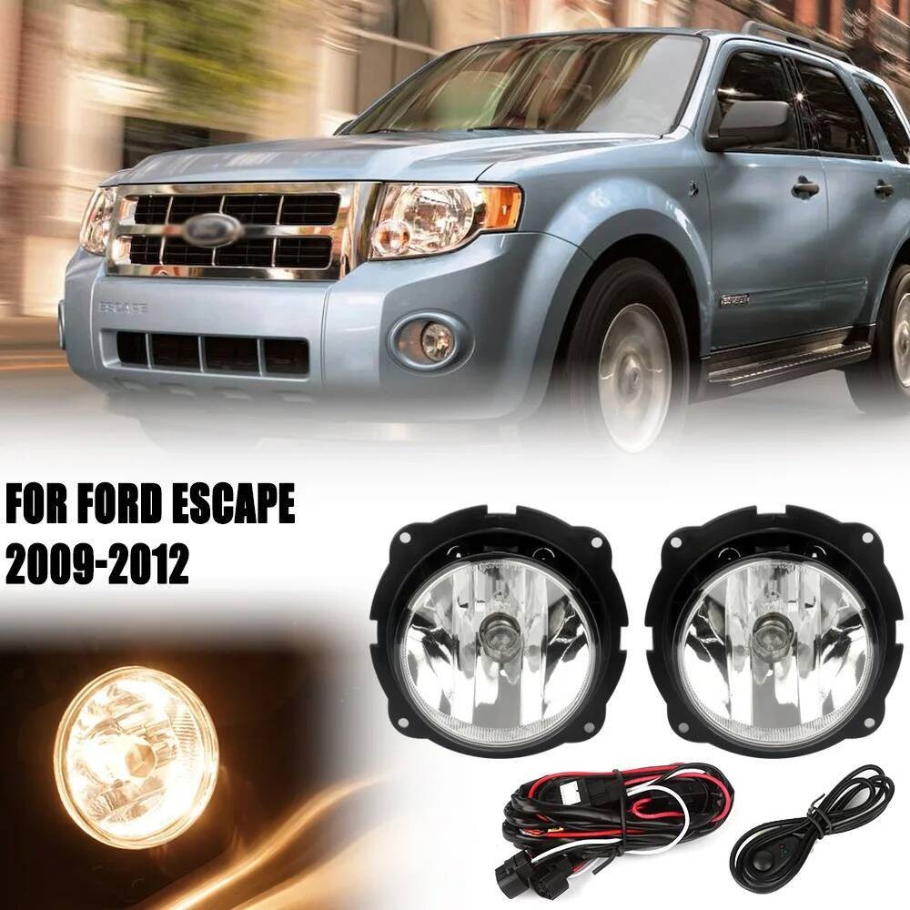 Depan Lampu Bumper Lampu Kabut Siang Hari Dengan Kabel Saklar Untuk Ford Escape 2009 20