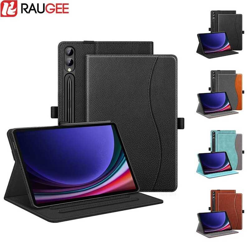 Samsung Untuk S9 S8 Ultra S7 FE Plus Case Penutup Kulit Meja untuk Galaxy Tab A8 10.5" SM-X200 X225