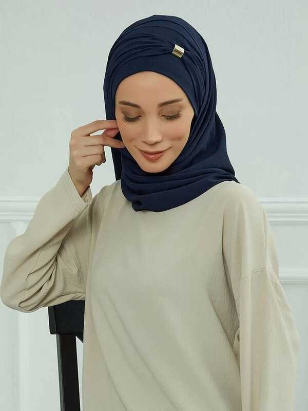 Hijab Topi Dalam Nyaman Untuk Wanita, Tudung Fashion Bonnet yang Lembut, Elastis, Bernapas, Santai,