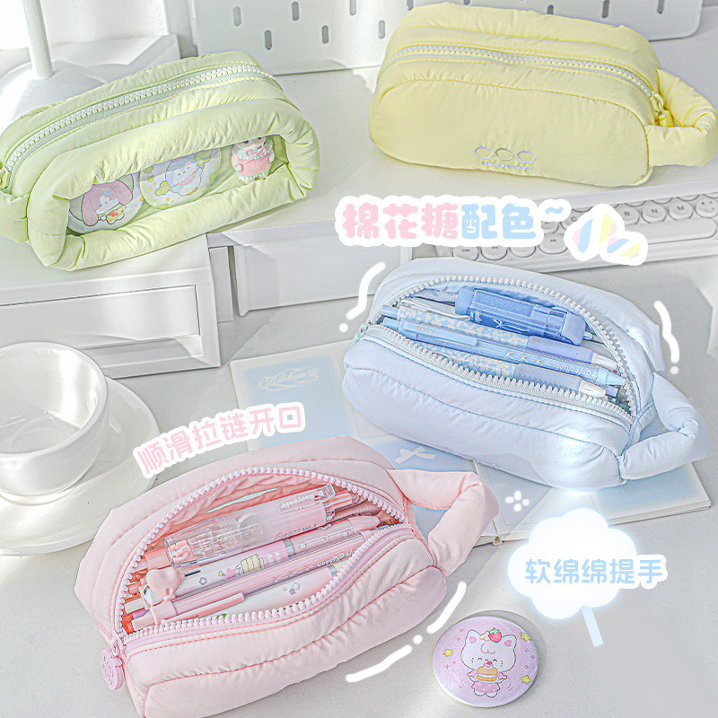 

Kotak Pensil RosyPosy Desain Lembut DuPont Cotton Marshmallow Pencil Case Kapasitas Besar Penyimpanan Mahasiswa Jendela Sakit Tas Import