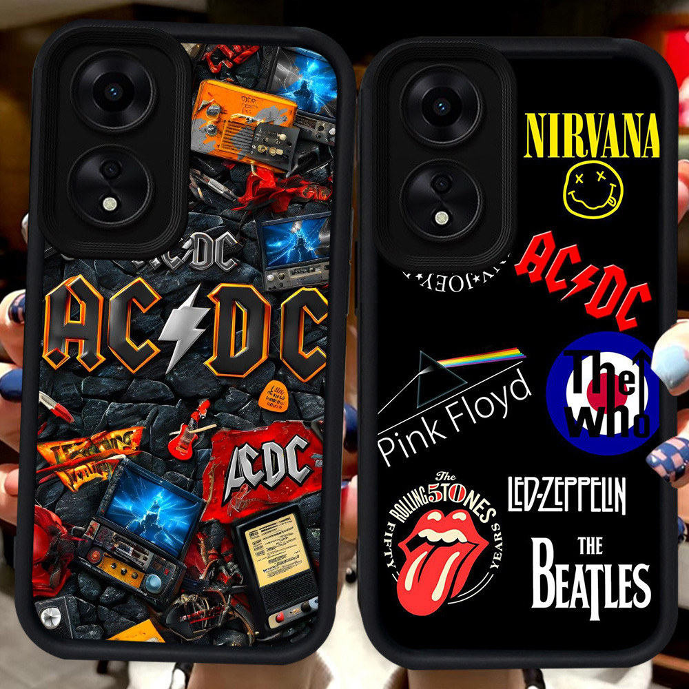Hitam Casing untuk OPPO A60 A98 A38 A78 A17K A18 A17 A58 5G H75 ACDC