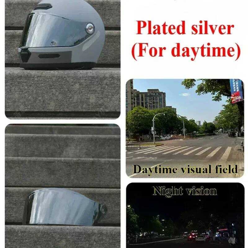 Lensa 1PCS Visor untuk Helm Pengganti RYMIC V80 Pelindung Kaca Depan Aksesori Kaca Jendela