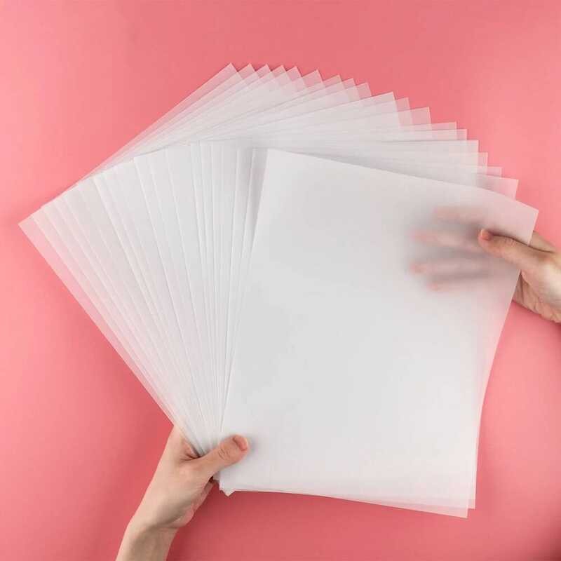

Kertas 93gsm/115gsm/135gsm Vellum Halus Frosted 8.5x11 inci Tahan Panas Transparan untuk Kerajinan T