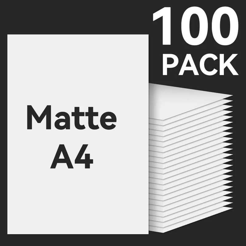 

Lembar 30/50/100 Kertas Putih Matte A4 yang Dapat Dicetak DIY Label Stiker Vinyl Perekat Diri Cocok