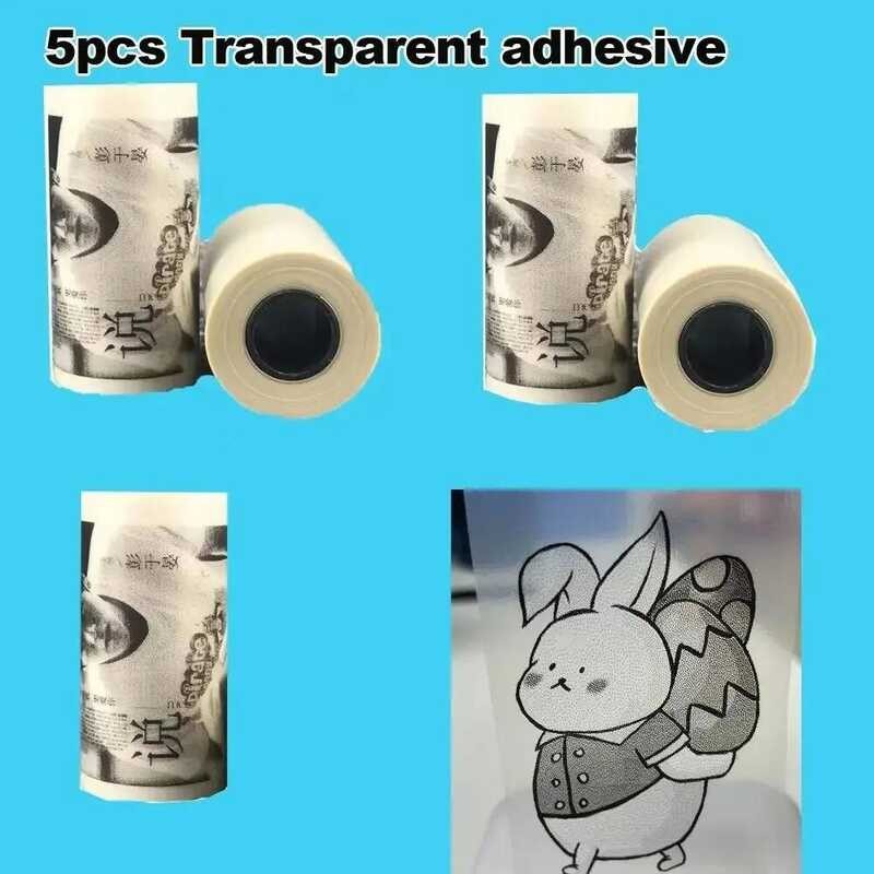 

Transparan Kertas Self-Adhesive, 57x25mm Digunakan Untuk Printer Mikro Thermal Kertas Cetak Foto Sel