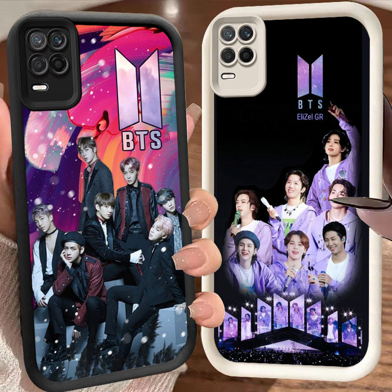 BK-34 BTS OT7 Luxury shockproof Casing untuk OPPO A54 A93 A16E A16K Realme 8 C11 C20 C20A
