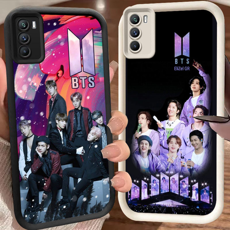 BK-34 BTS OT7 Luxury shockproof Casing untuk OPPO A16 A16s A54S A53 Reno 4 5 6 7I