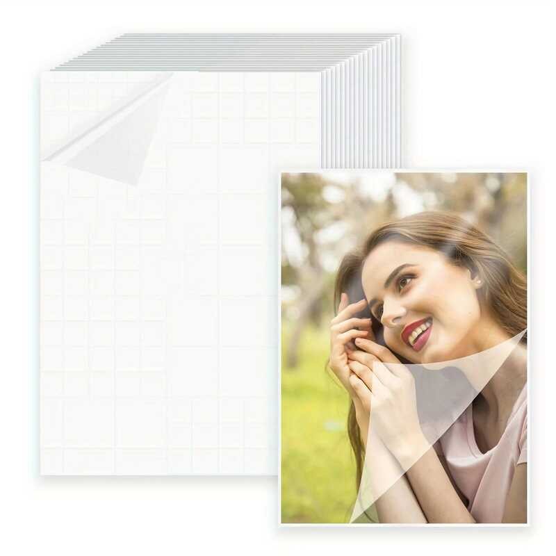 

Lembar 50 Film Laminasi A6 Jelas Self-Adhesive 4.1x5.8" Perlindungan Dokumen & Foto Kertas Laminasi