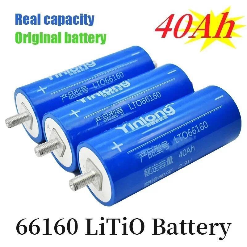 2024 100% Kapasitas Asli Original Yinlong 66160 2.3V 40Ah Sel Baterai Lithium Titanate LTO 100%