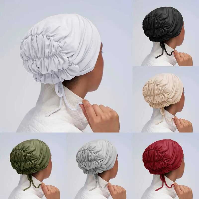 Turban Topi Muslim Modal Lembut Baru, Penutup Dalam Hijab, Tudung Islami, Topi India, Penutup Kepala