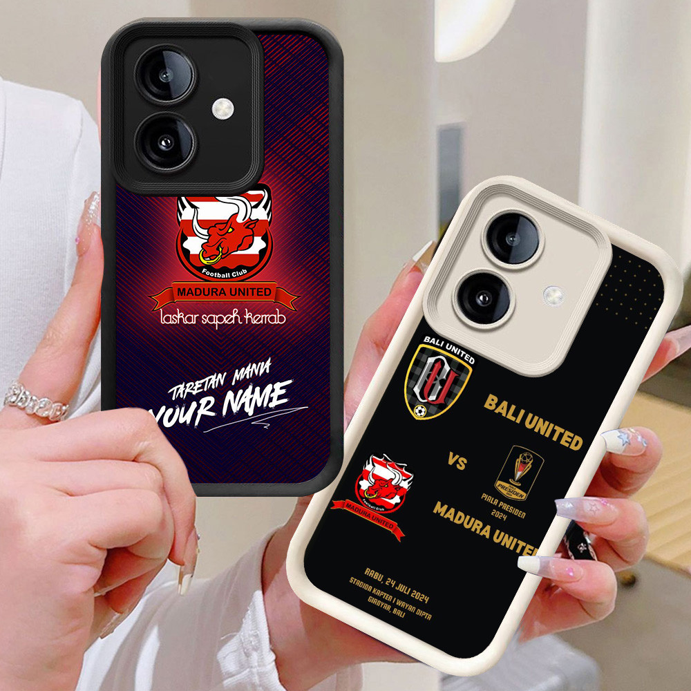 BI87 Madura United FC Casing untuk Samsung Galaxy A04 A06 A04E F04 M04 A05 A07 Putih Hitam