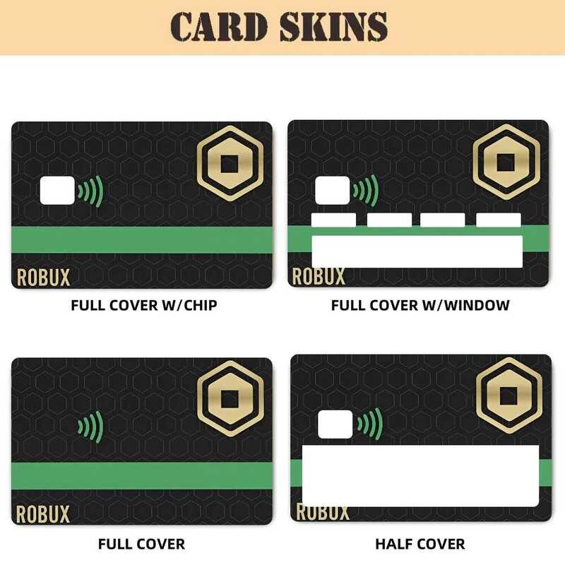 

4pcs Robux Stiker Kulit PVC untuk Dekorasi Kotak Kartu Bank Bus Metro Hadiah