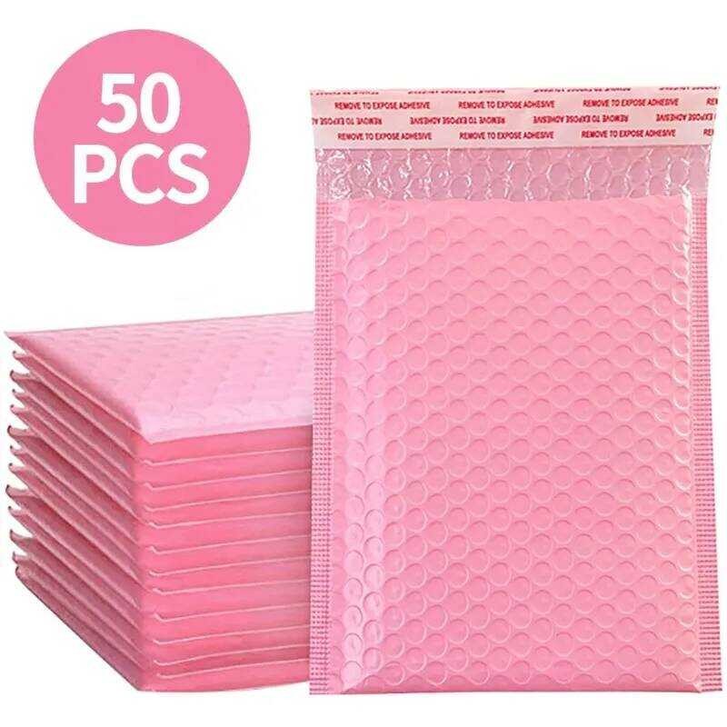 

Bubble 25/50PCS Mailer Amplop Empuk untuk Bisnis, Pengemasan Pengiriman Bubble Mailer, Tas Ziplock 1
