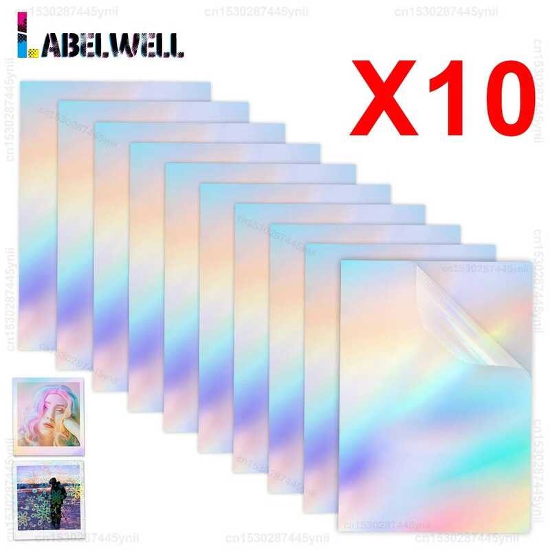 

Lembar 50/100 Kertas Film Transparan Holografik A4 Tahan Air untuk Laminasi Dingin Stiker Perekat Di