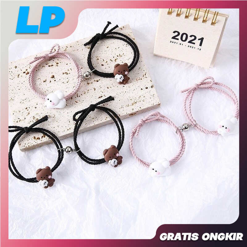 LAAPAKA - Gelang Couple Magnet Pasangan/Persahabatan Karakter Kelinci Kekinian Fashion Korea
