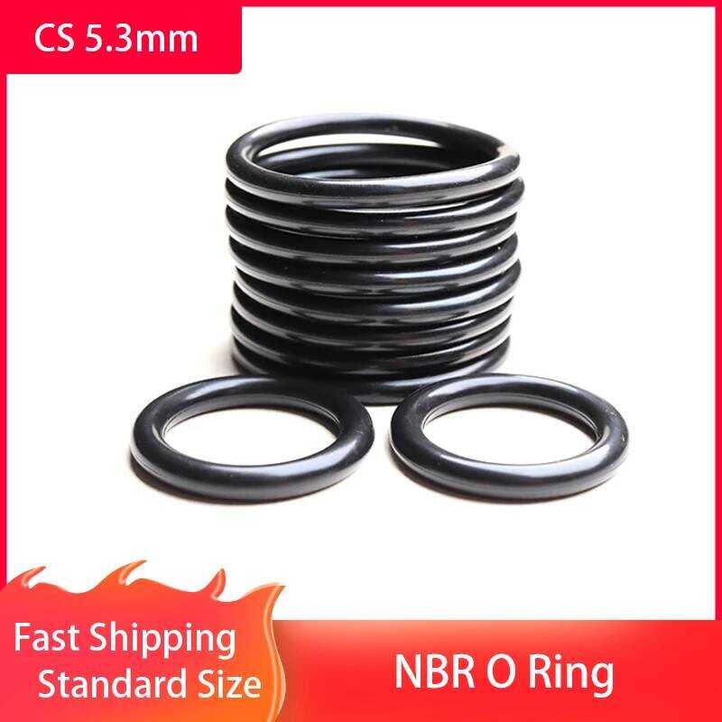 5.3mm, CS O-Ring Nitril dengan ketahanan minyak tinggi, O Ring Segel Karet NBR, Ketebalan 5.3mm, ID