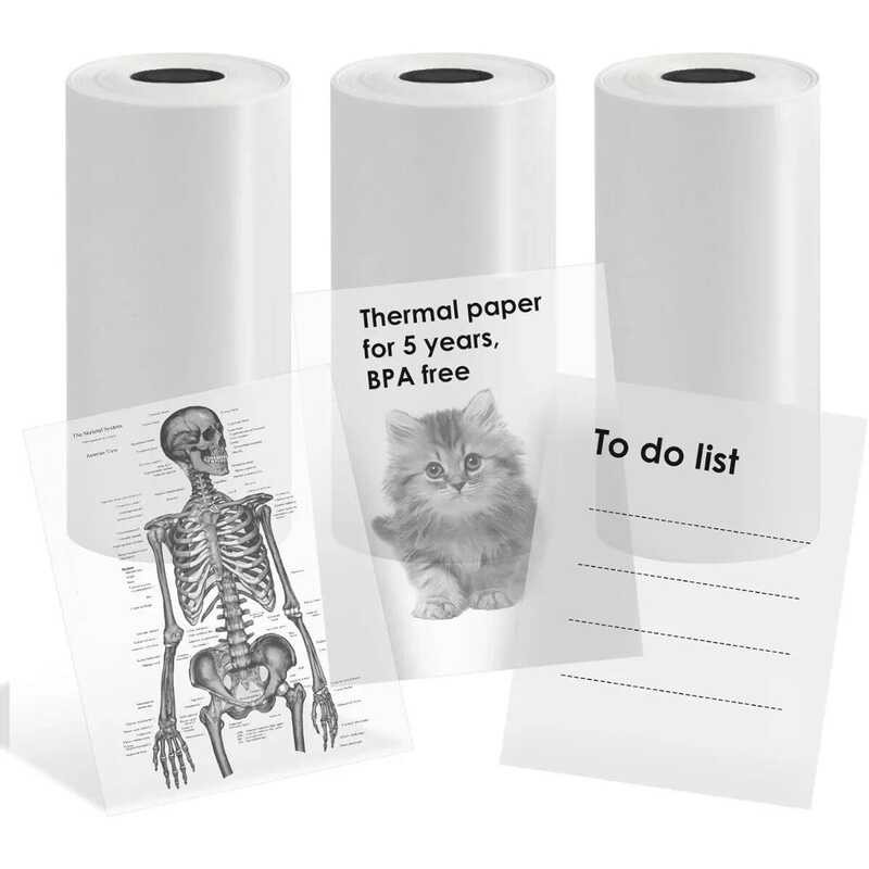 

Termal Stiker Mini Transparan Scrapbook Kertas Perekat Diri Printer Foto Catatan Untuk Peripage
