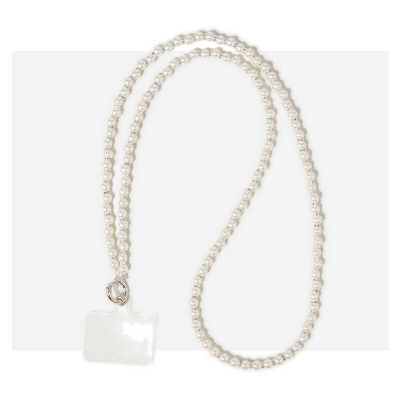 

Anti Hilang Hati Mutiara Pentagram Crossbody Rantai Panjang Gaya Ins Lanyard Telepon Anyaman