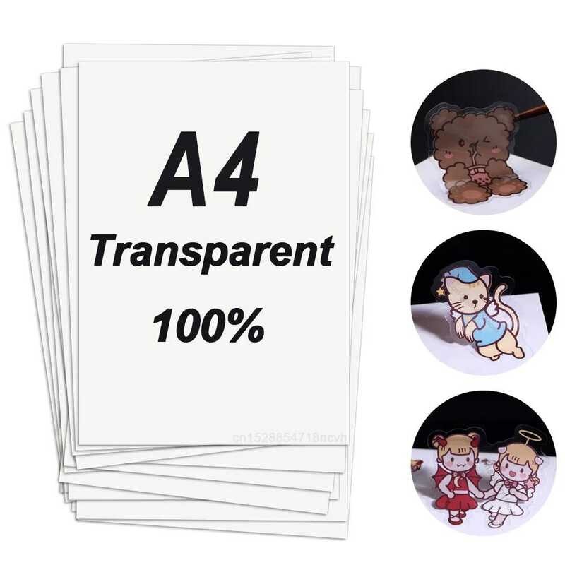 

Label 100% Transparan Stiker Vinyl Perekat Diri yang Dapat Dicetak Kertas Cetak A4 untuk Printer Ink