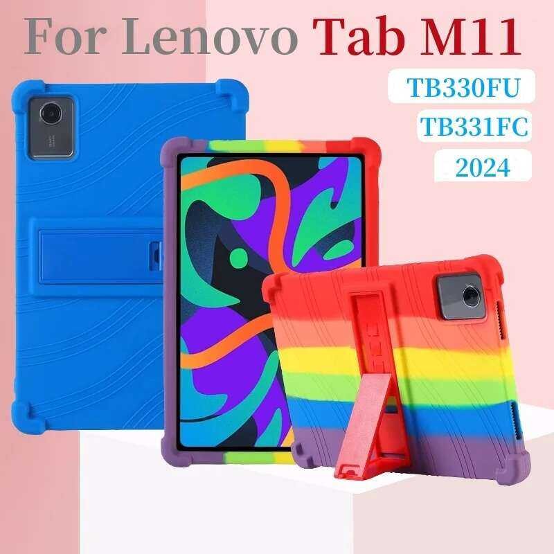 tablet Casing untuk Xiaoxin Pad 2024, casing TB331FC 11 inci, penutup silikon dudukan untuk Lenovo T