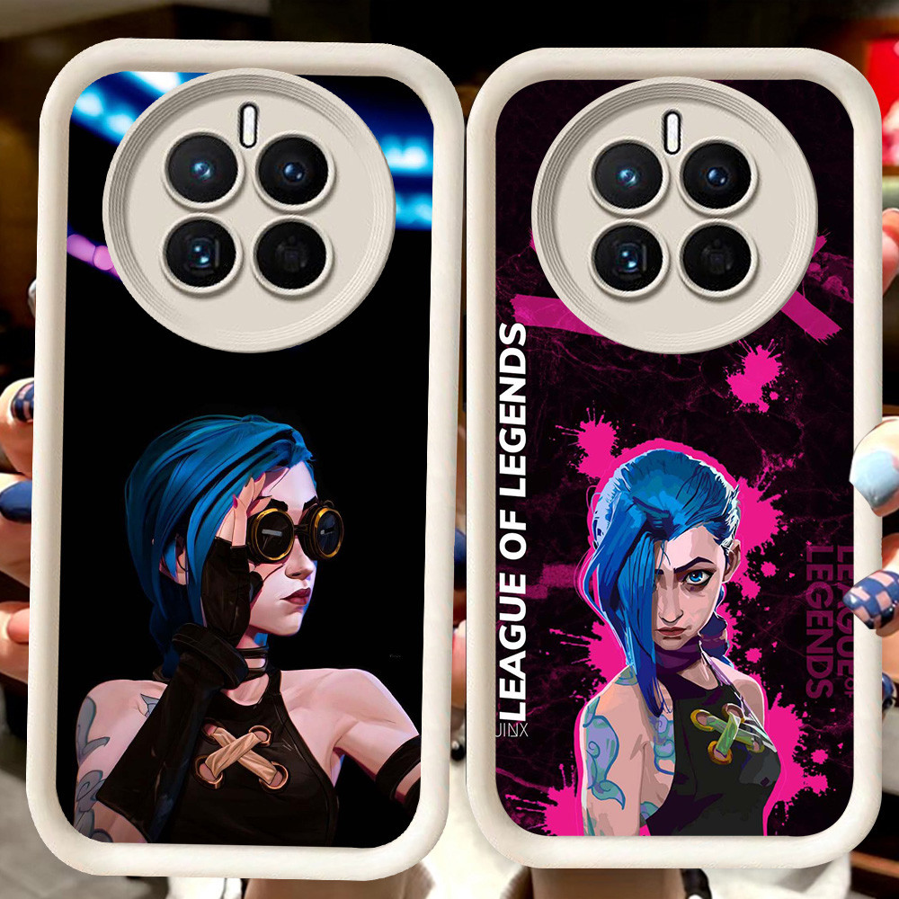 H39 Jinx ll Arcane Putih Casing untuk Realme 12X Narzo 70 N65 12 Lite 13 Plus Pro 5G