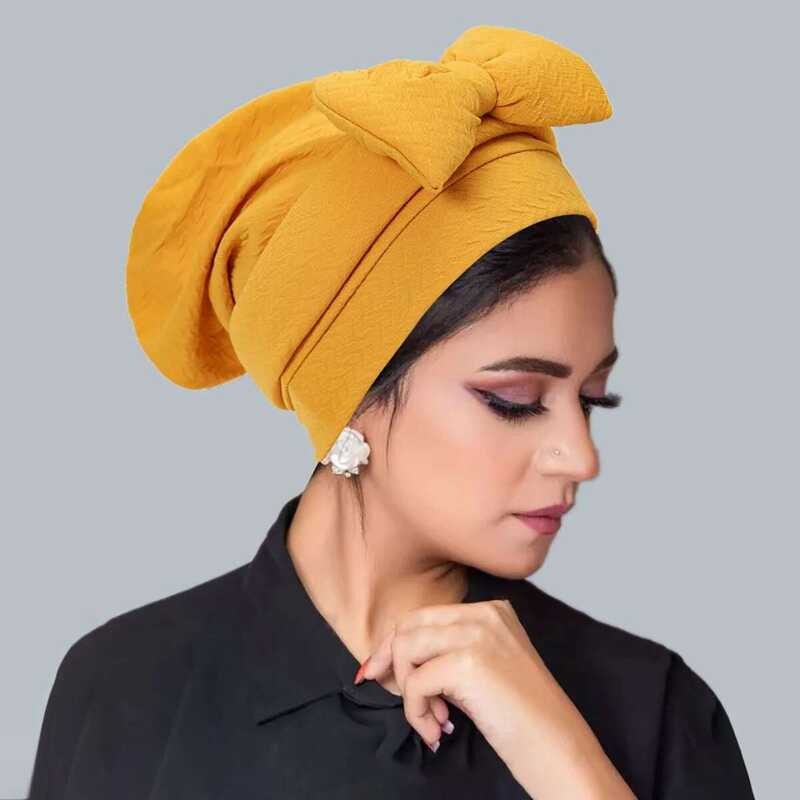 Topi 2025 India Baru Pita Turban Hijab Muslim Wanita Topi Kanker Chemo Rambut Rontok Penutup Kepala