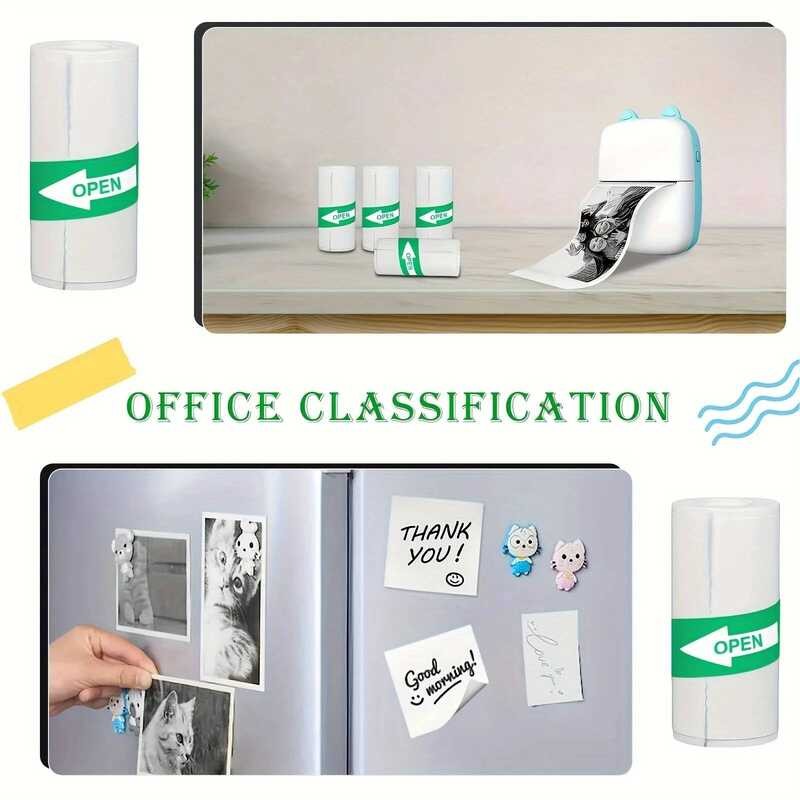 

Kertas 3/5pcs, Label Termal Cetak Self-adhesive 57*25mm untuk Printer Mini Kamera Instan Perlengkapa