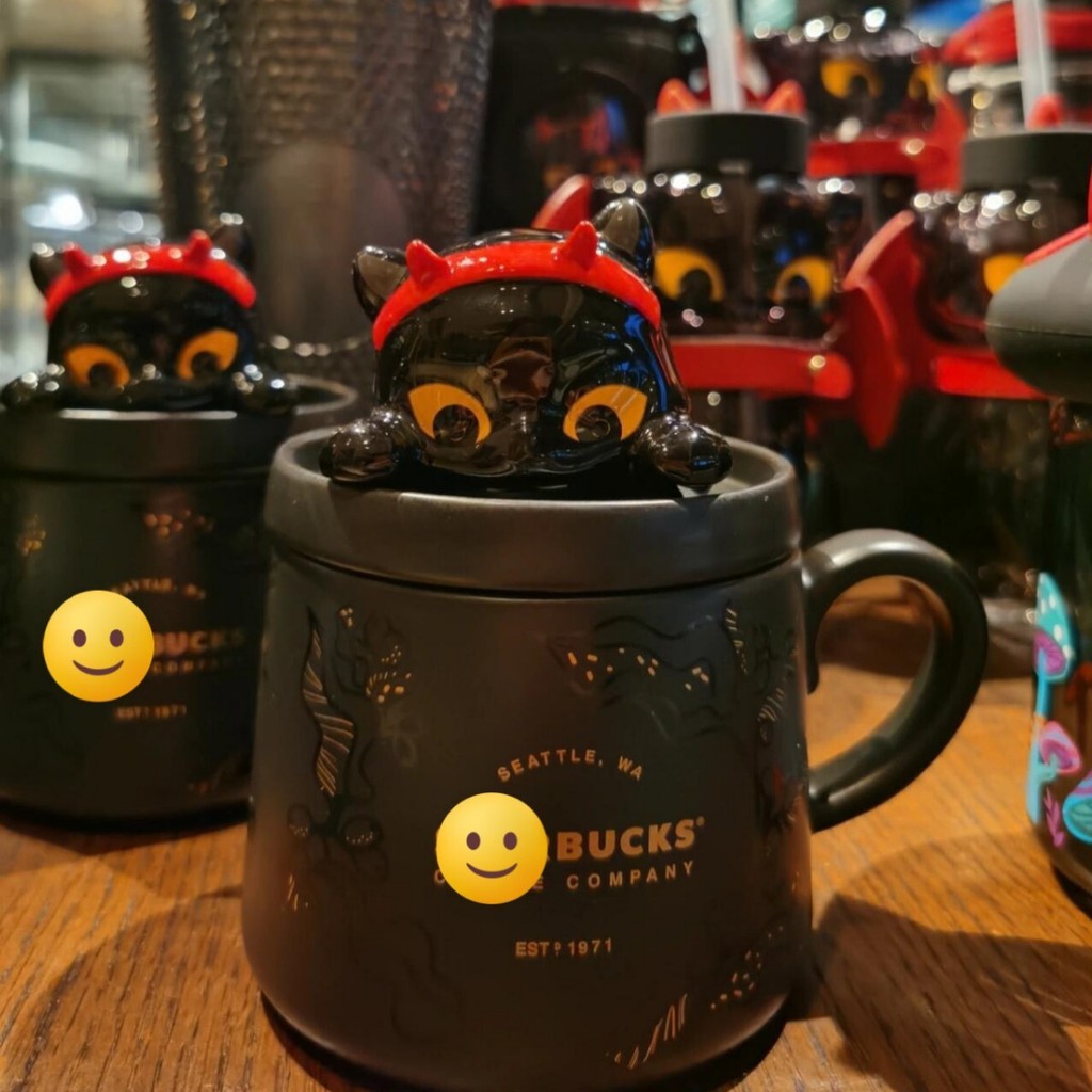 Mug Starba seri air Unik Halloween seri kucing kafe keramik mug dengan hitam kucing Unik penutup