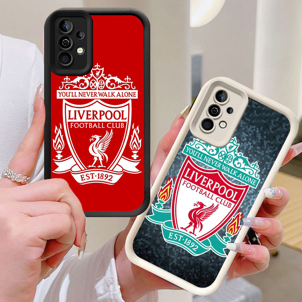 BI86 Liverpool-FC Casing untuk Samsung S21 A55 S24 FE M15 5G Putih Hitam