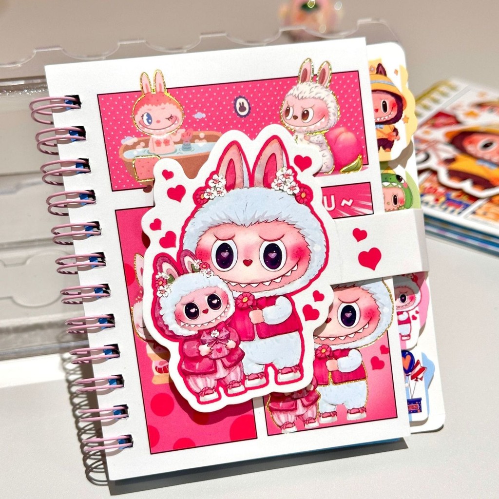 

Labubu A7 Laptop Magic Button Coil Book Value Ins High Notebook Kecil Kartun Lucu Internet Selebriti