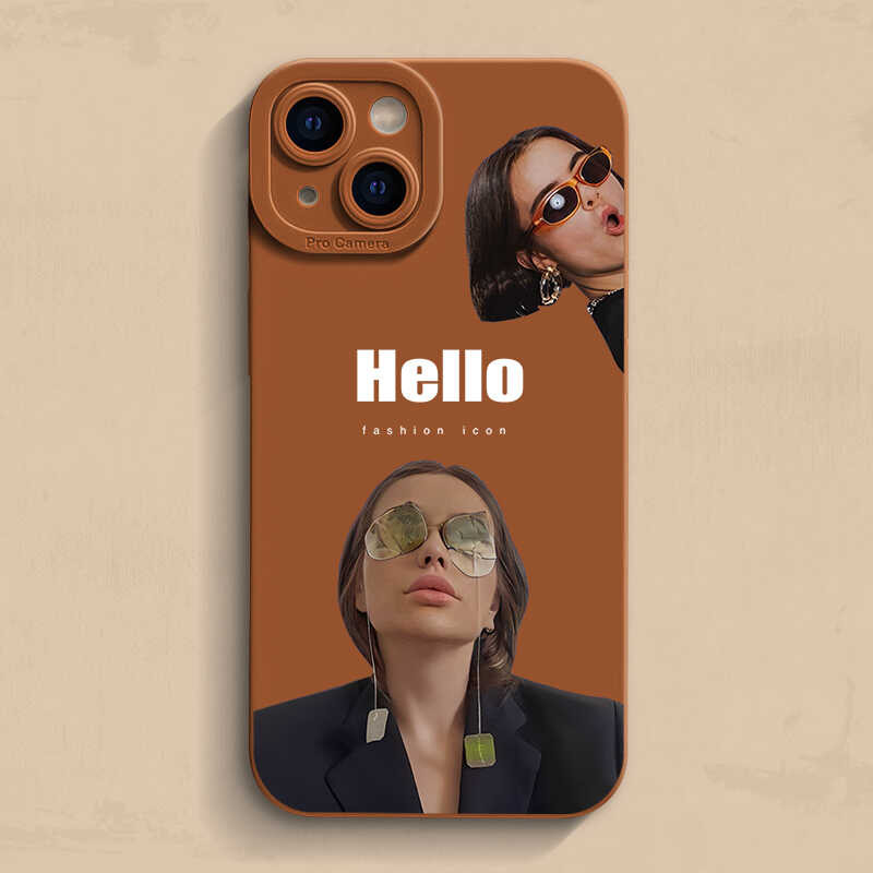 Casing Ponsel Lucu Apple 16 15/12 iPhone 13 Pro Max Gaya Baru untuk Wanita 11 Kepribadian XR