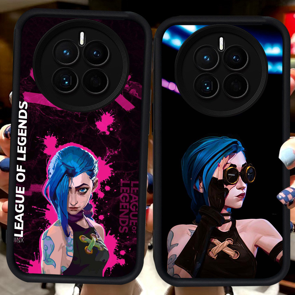 Hitam Casing untuk Realme Narzo N65 13 12 Lite Pro 12X 70 Plus 5G H39 Jinx ll Arcane