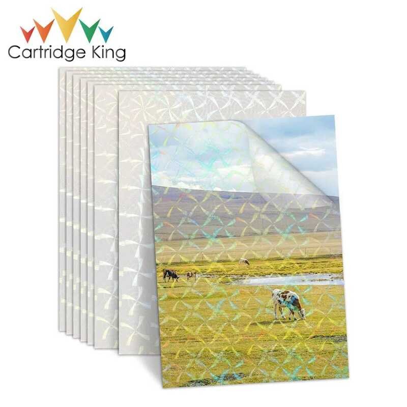 

Lembar 10 Laminasi Dingin pada Kertas Film Stiker Perekat A4 Pita Foil Pasir Holografik Belakang Set