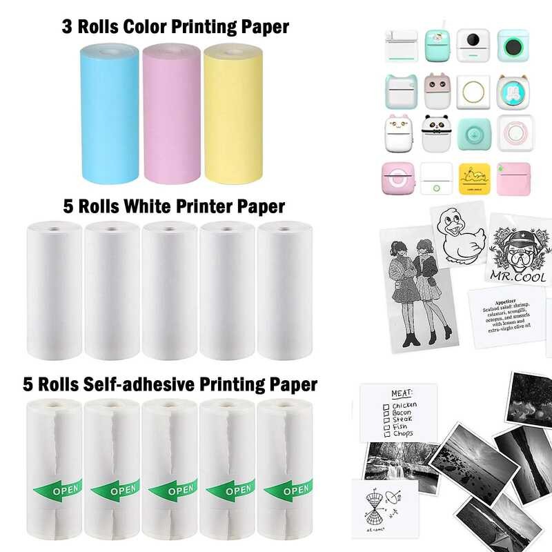 

Label Stiker Termal Mini Warna-warni Perekat Kertas Self-adhesive Untuk Printer Foto Tanpa Tinta Blu