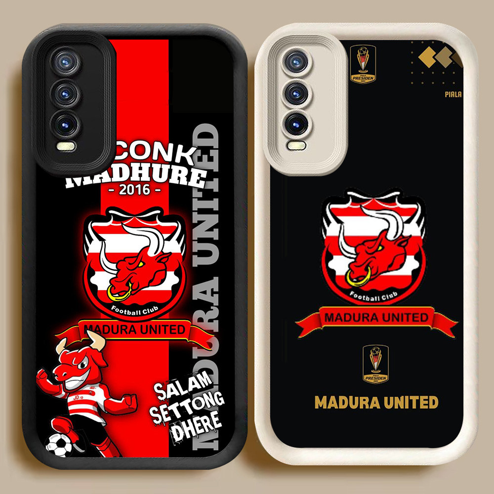 BI87 Madura United FC Casing untuk Samsung A30s A30 A50s A7 2018 A50 A10 Putih Hitam