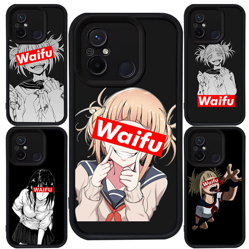 Casing untuk Xiaomi Redmi A2 11A 12C A1 POCO C55 Plus Silikon Hitam M-30 Waifu Anime Girl