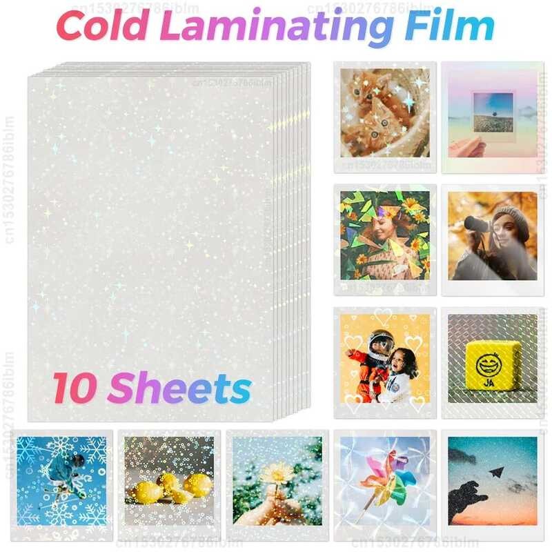 

Lembar 10 Kertas Hologram Bintang Dingin A4 Titik Kaca Pecah Kertas Perekat DIY Kartu Paket Foto Fil