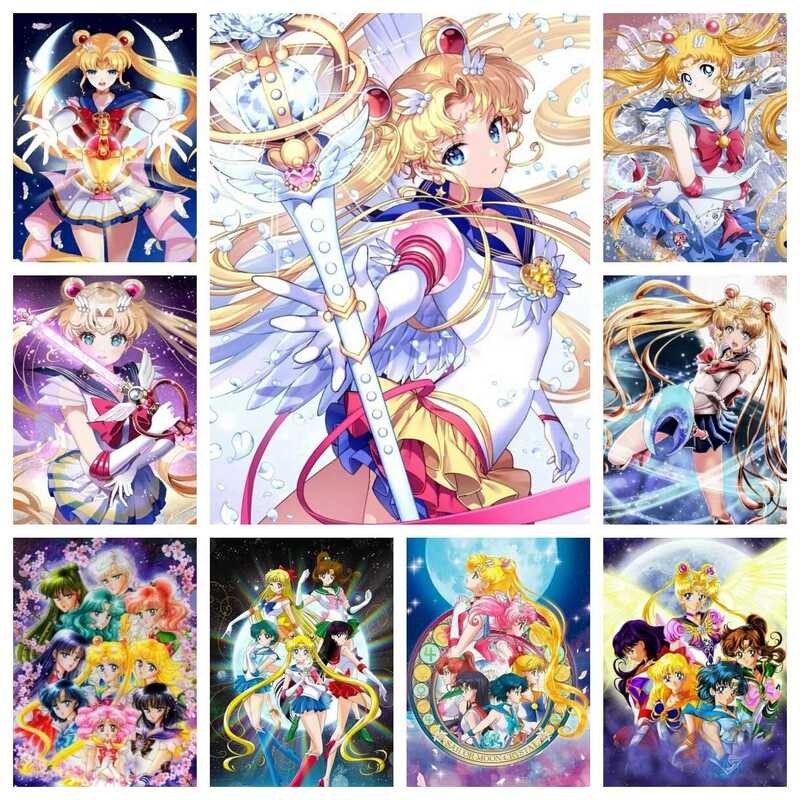 

Jepang Karakter Klasik-Sailor Moon Anime Mosaik Bordir Lukisan Dia Kit Silang Dekorasi Taman Seni DI