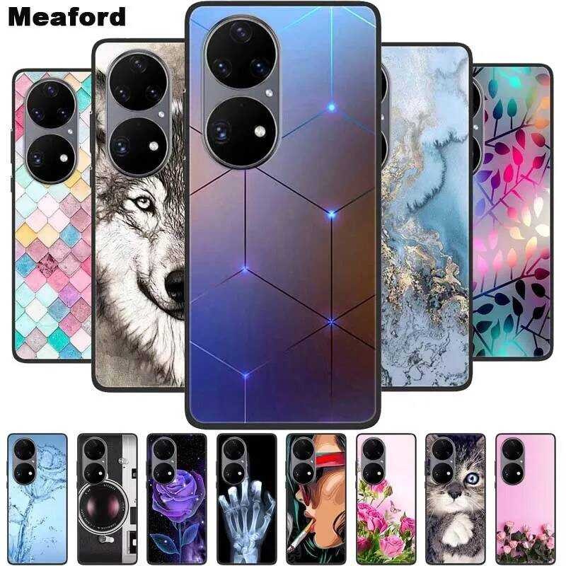 Pro P50 P50E Casing Ponsel Silikon Lunak Tahan Guncangan Untuk Huawei P50Pro Penutup Belakang P 50 P